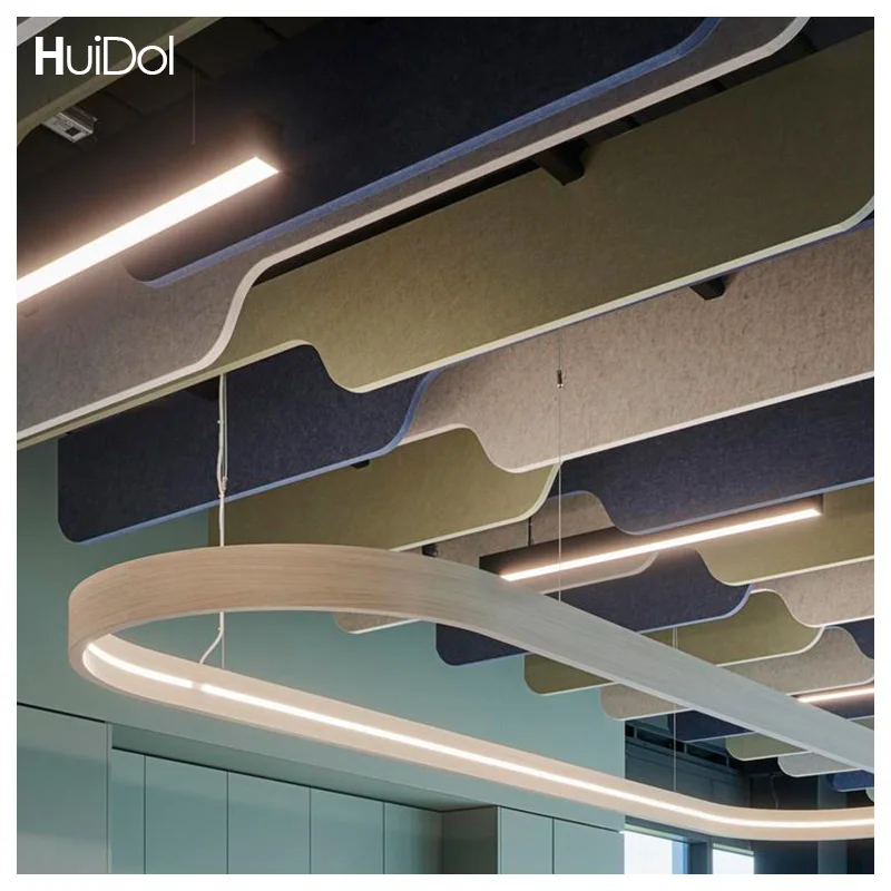 High Density Light Grey Charcoal Sound Absorption PET Acoustic Panels Polyester Felt Acoustic Panels