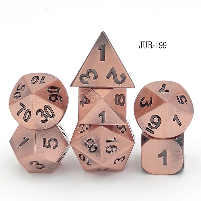 
 Набор металлических игральных костей D6 D20 D12 с логотипом заказчика «дракон и подземелье»  