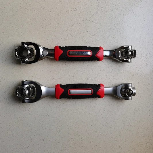 48-in-1 Socket set Wrench with Rubber Handle 360 Degree Rotating Head Any Size Standard Spanner Tool