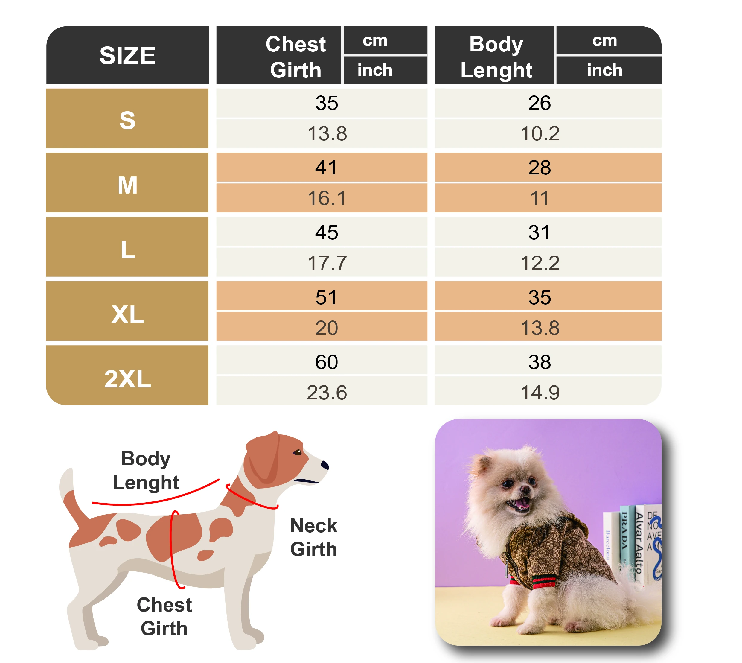 Wholesale Available Winter Luxury Branded Pink Designer Large Dog Coat Dogs Cloth Pet Clothes Jacket Brown Dog Hoodie