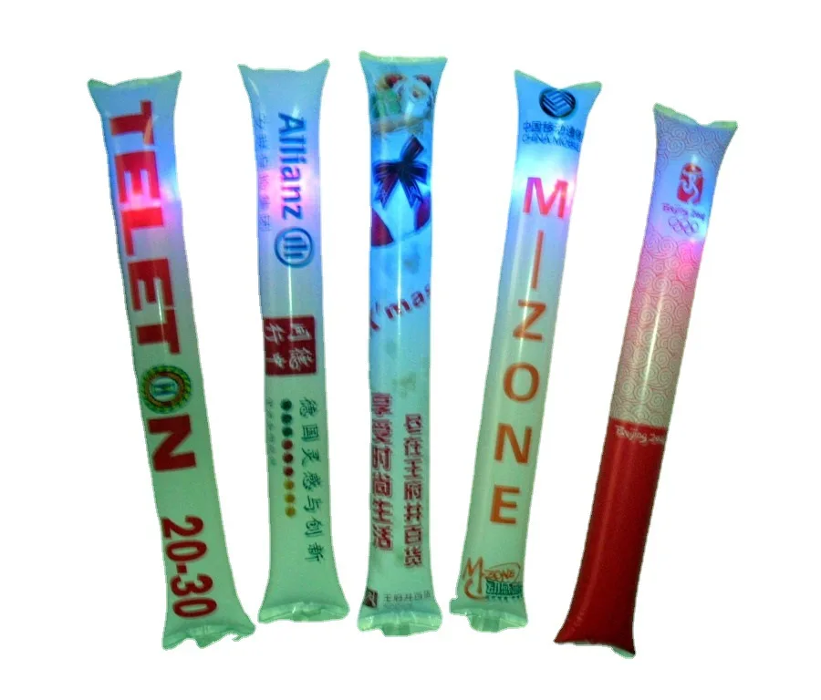 Custom Printing Ballon Led Thunder Bang Stick inflatable noise sticks/Led Cheering Stick