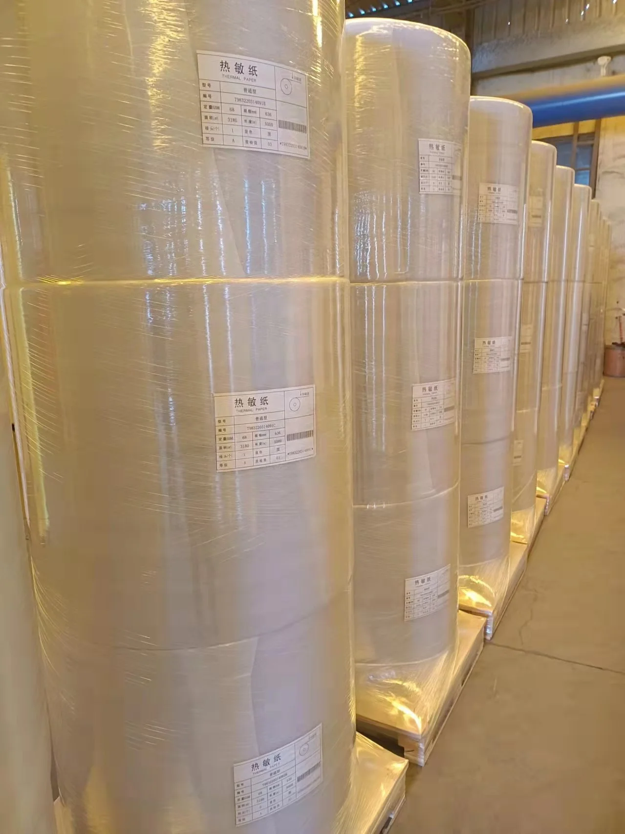 55g & 70g Thermal Cash Register Paper Jumbo Rolls 790mm POS Machine Printer Roll for 80mm 76mm 57mm Slitting Widths