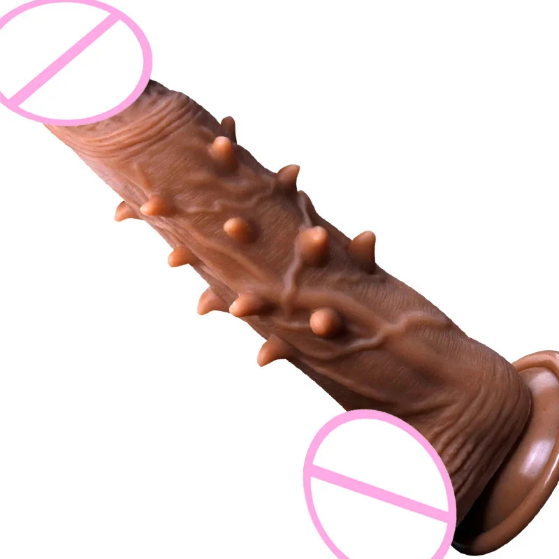 Female Masturbation Huge Silicone Barbed Dildo Liquid Silicone Realistic Dildos with Suction Cup for Adults