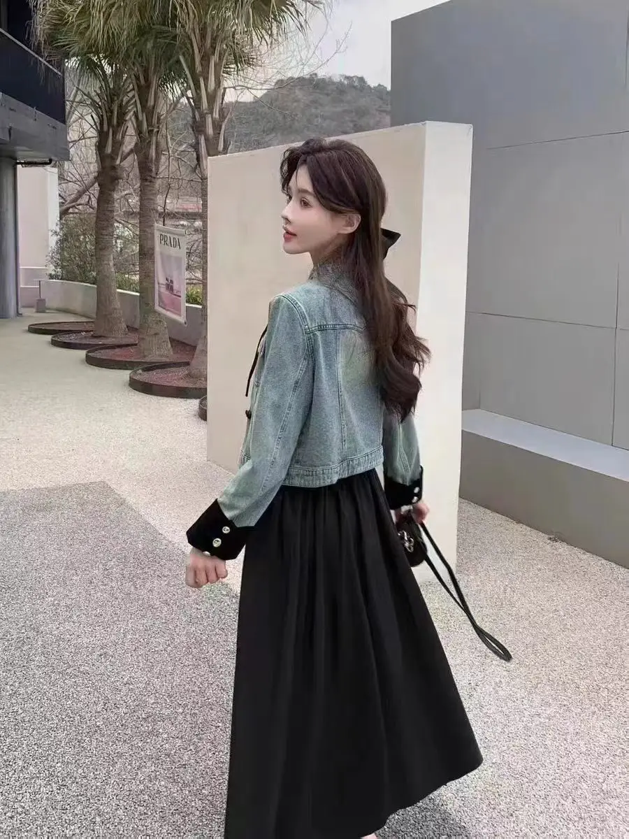 1059 High Quality  Chinese classical style Casual Female Oversized   denim Jacket For   Women