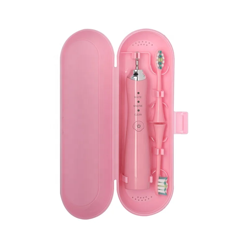 Waterproof Rechargeable Wireless Charging Automatic Intelligent Electric Power Sonic Toothbrush With Case For Female Traveling