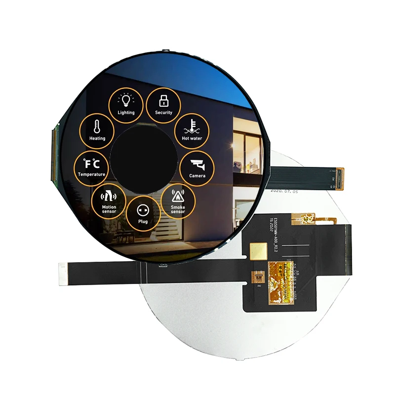 5.0 inch Round LCD touch screen Round TFT IPS LCD Display Module with H DMI 1080*1080 FHD Round Shape LCD Display Panel