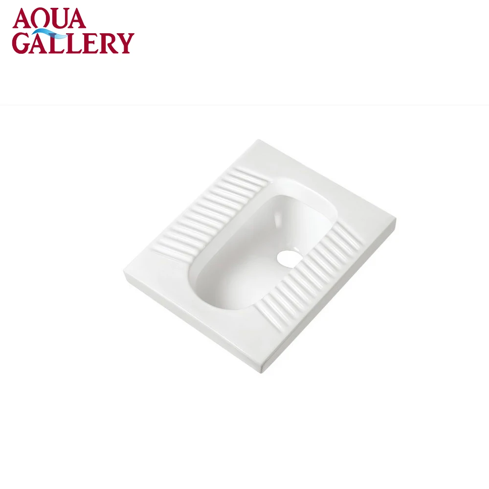 White Glazed Ceramic Sanitary Ware Squat Pan