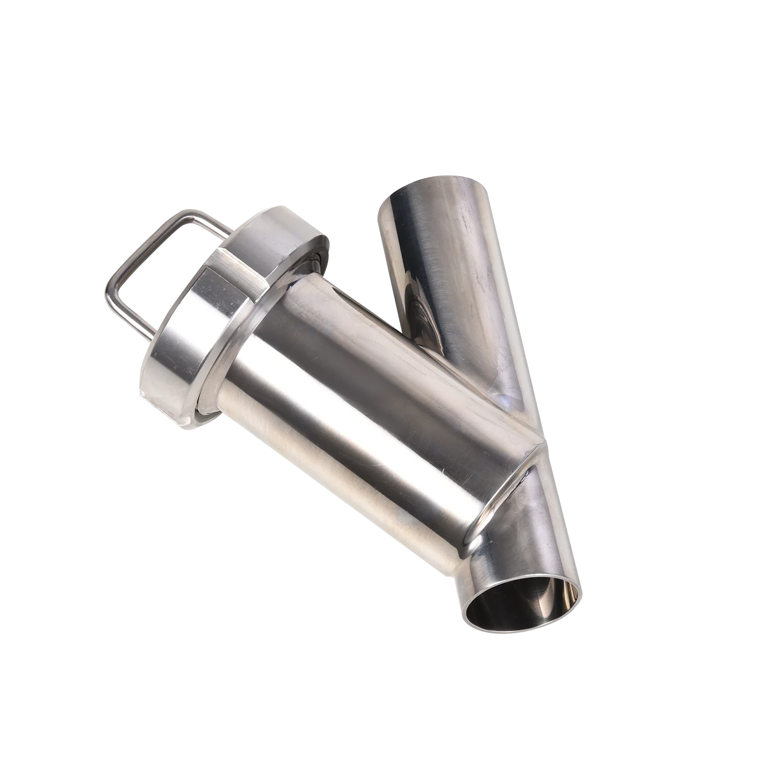 Sanitary Stainless Steel  Juice Milk Water Angle Straight Duplex Pipe Line Strainer Filter