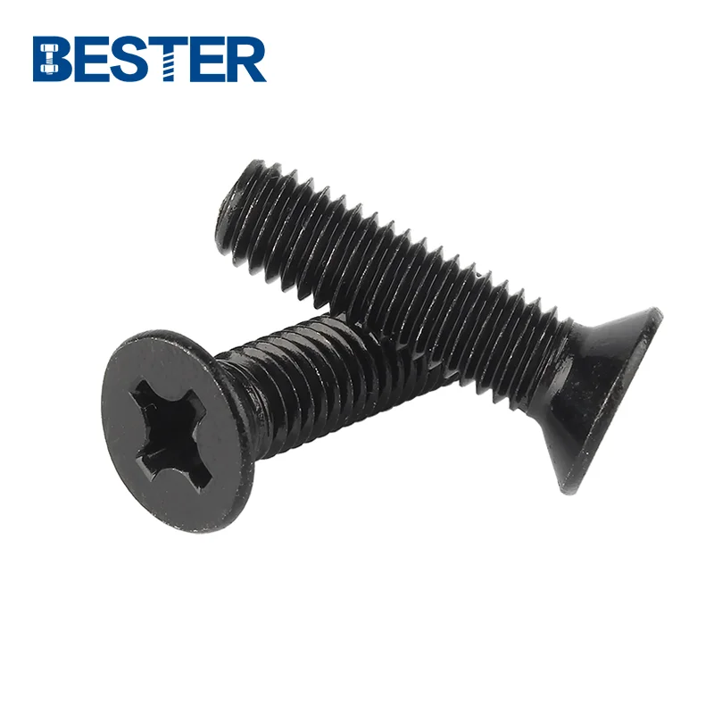 DIN7500 steel black zinc nickel Cross Recessed torx six lobe flat countersunk head tooth lock Triangle thread rolling screw