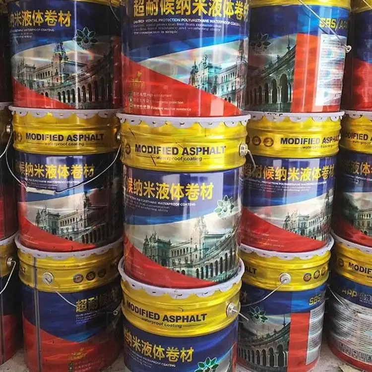 Черное жидкое резиновое модифицированное асфальтовое водонепроницаемое покрытие для крыши