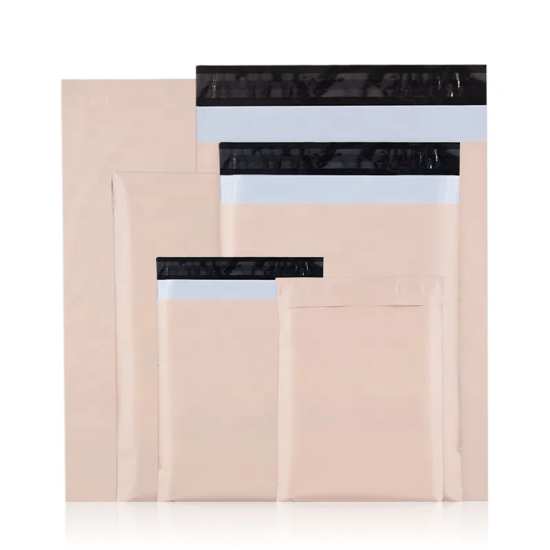 Custom Printing Nude Color Poly Mailer Bag Biodegradable Shipping Bags T shirts Clothing Packages