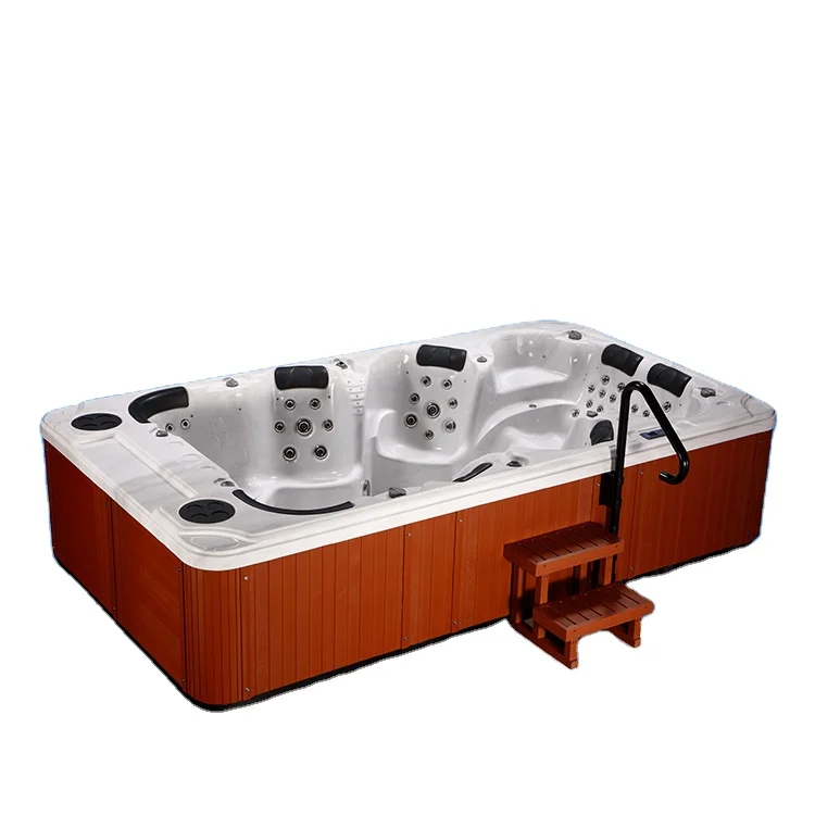 JCAQUA Outdoor 8 Person Swim Spa Whirlpool Baths Hydro Massage Hot Tub Spa