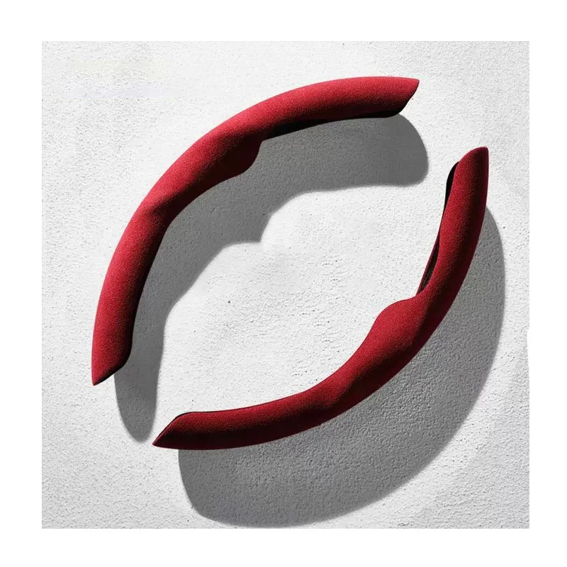 Fashion universal car steering wheel cover wholesale luxury designer custom carbon fiber suede leather plastic silicone fur new