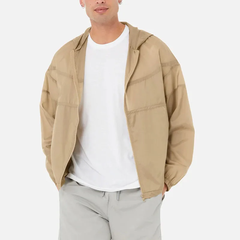 Customized wind breaker jacket and jogger light weight zip up tracksuit nylon jacket men wind breaker set man clothing 2022