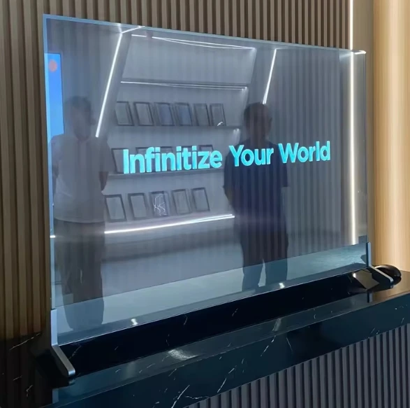 77 Inch Ultra Thin see Through Screen OLED Display Transparent Touchscreens