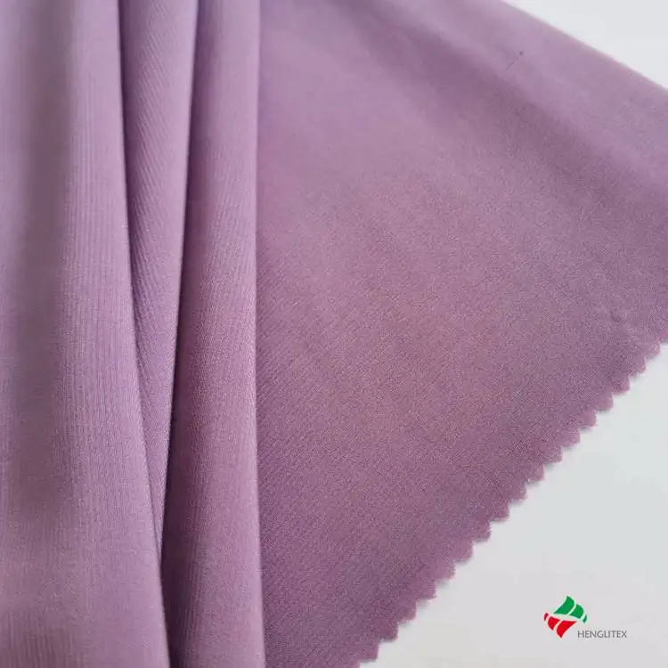 High quality imitated Cupro plain twist fabric 40% polyester 60% Viscose for fashion garments
