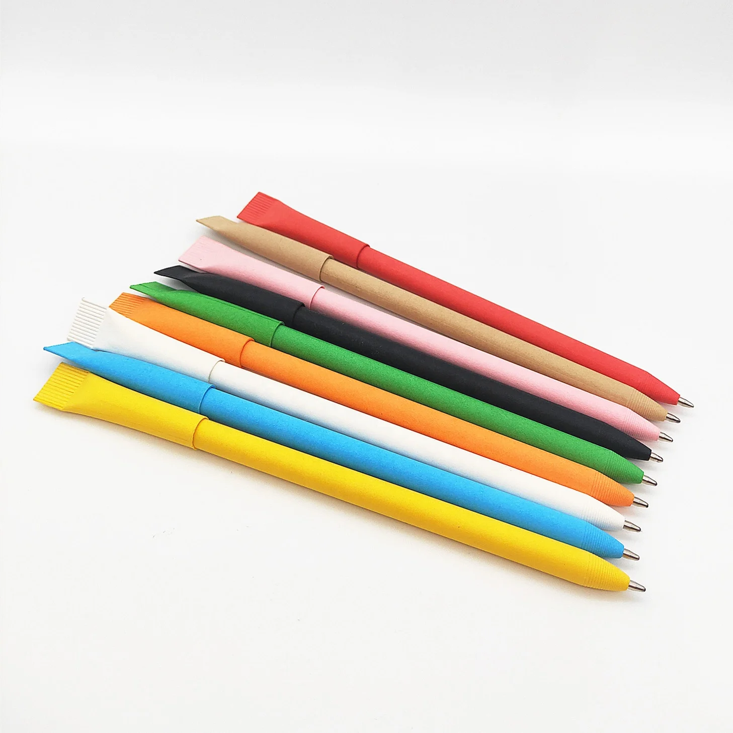 custom colored eco-inspired recycling paper pens for business promotion