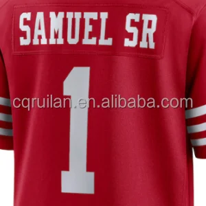 Stitched American Football Jerseys 24 Christian Embroidered Rugby Stitched McCaffrey 1 Deebo Samuel 44 Kyle Juszczyk 29 Hufanga