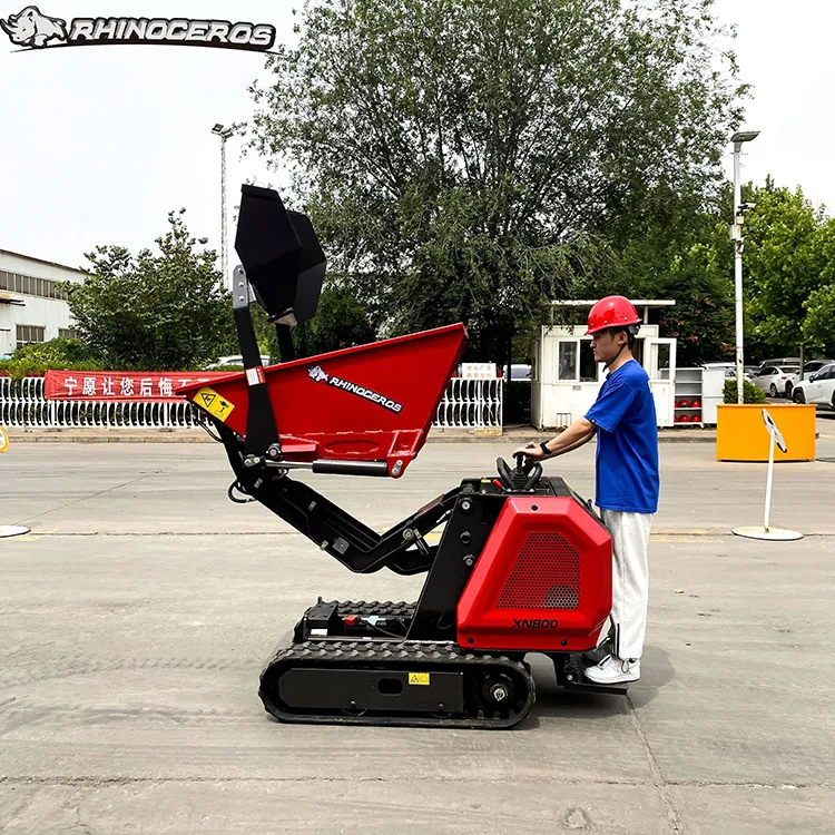 Diesel Tracked Dumper for Sale 0.8 ton Rhinoceros new XN800 Mini Dumper Factory Price with Kubota Engine CE EPA Euro V  uesd