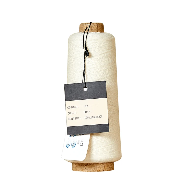 China Factory Wholesale 30S 40S Recycled Eco Friendly Semi-Synthetic Cotton LUNACEL Blended Collagen Yarn