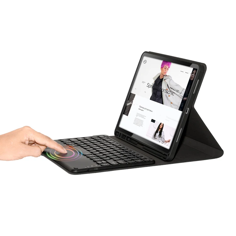 New Design Ultra Slim PU Leather Cover For iPad Pro 11 2021 2020 Touchpad Keyboard Case