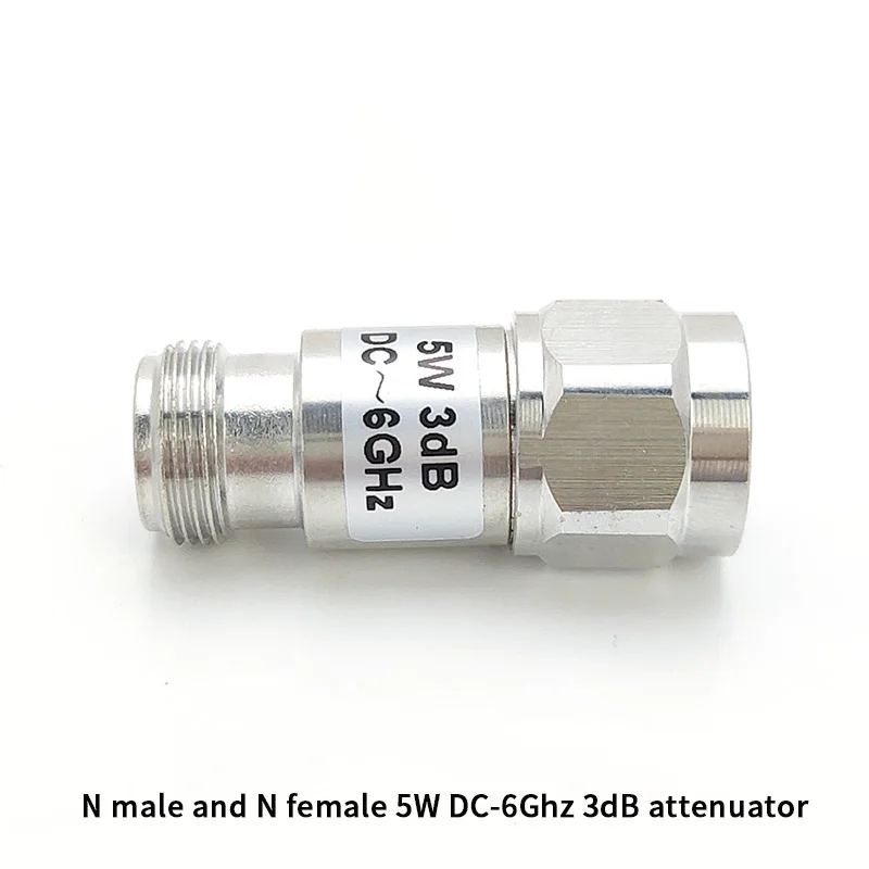 Высококачественный аттенюатор 5 Вт N штекер к N гнезду 50 Ом 3dBI 6dBi 10dBi 20dBi 6 ГГц коаксиальный аттенюатор