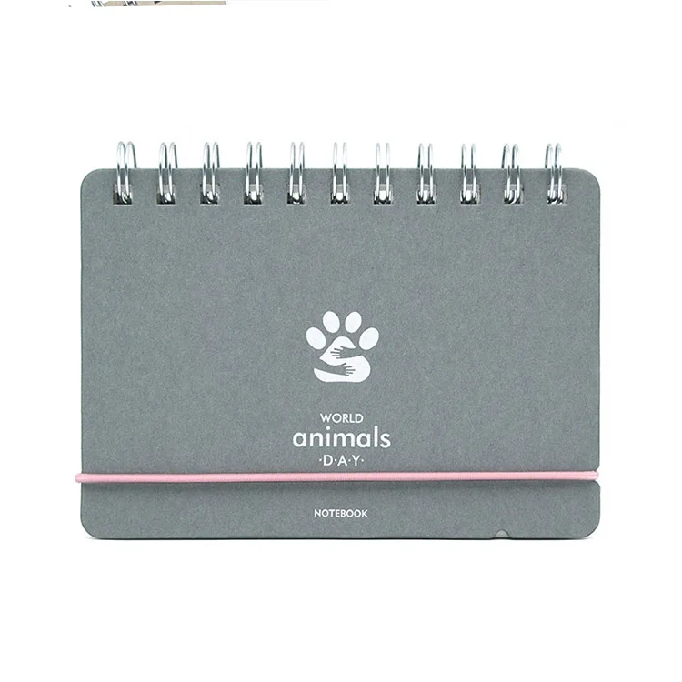 Милый дневник журнал на заказ планировщик печать переработка крафт-бумаги карманный блокнот со спиральным переплетом с эластичной лентой
