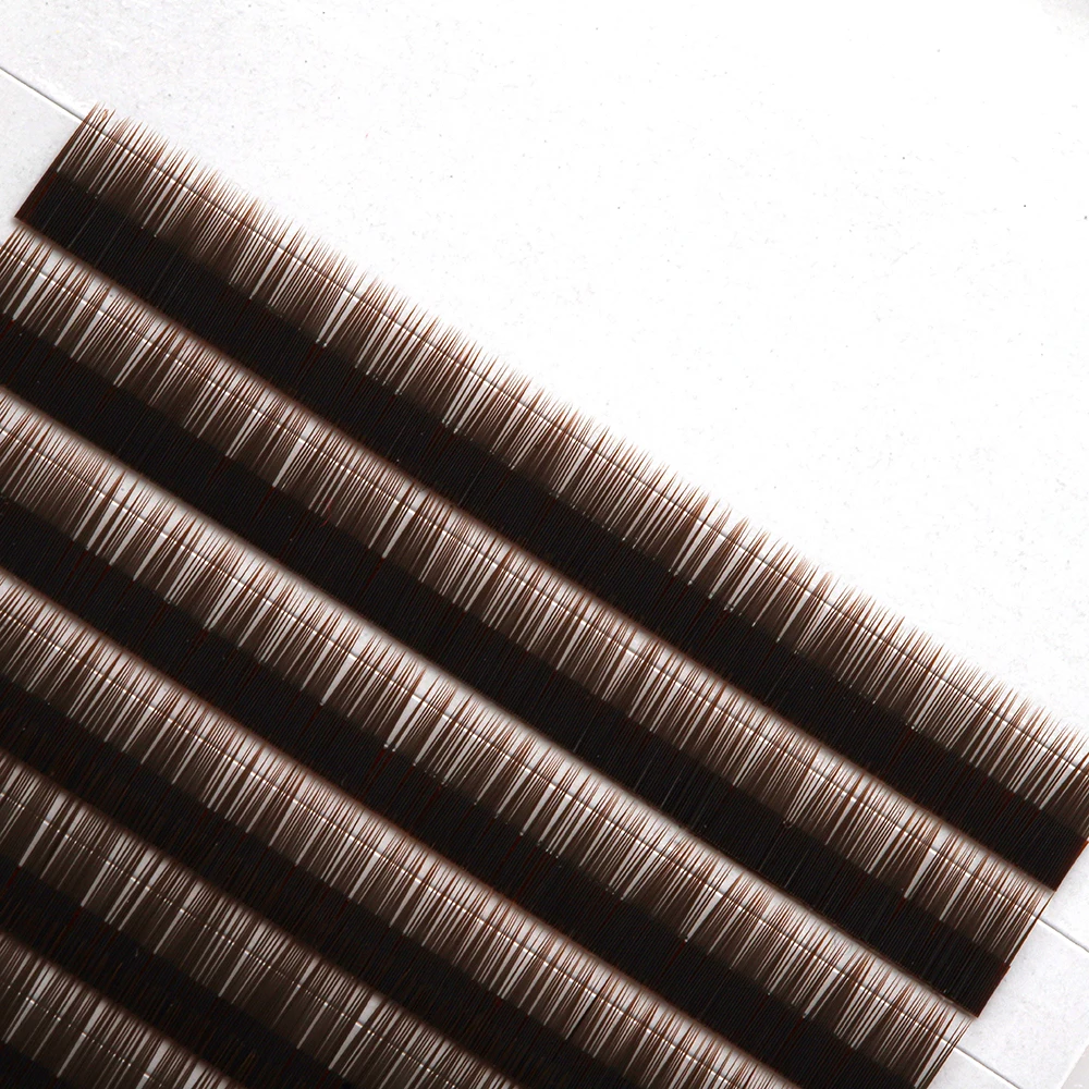 brow individual eyebrow extension high quality 0.1mm 5-8mm drank medium light brow extension