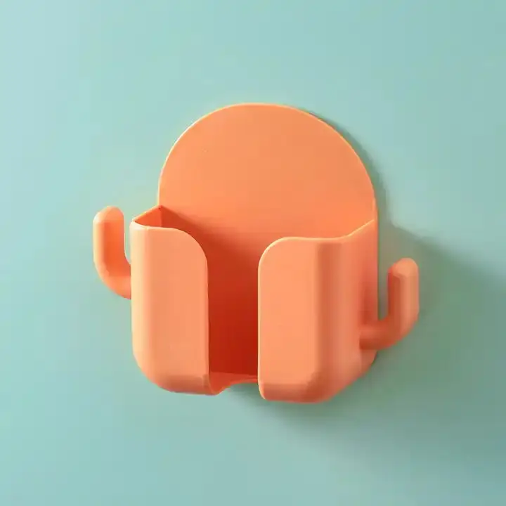 Wholesale Household Multifunctional Wall Mounted Storage Plastic Adhesive Phone Shelf Remote Control Storage Box