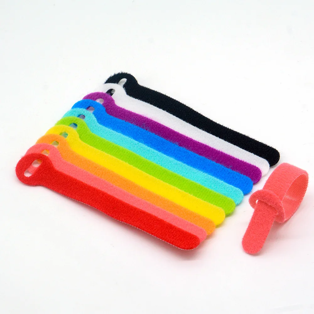 Top Selling Products 2021 Nylon Cable Tie Hook And Loop Strap Klettband Velcro 6 Inch 8 Inch Velcro Cable Ties