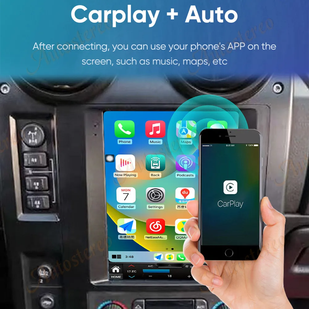 Автомобильный GPS 9 7 дюймов на Android 14 для Hummer H2 2004-2007 Carplay навигатор мультимедийный плеер магнитофон