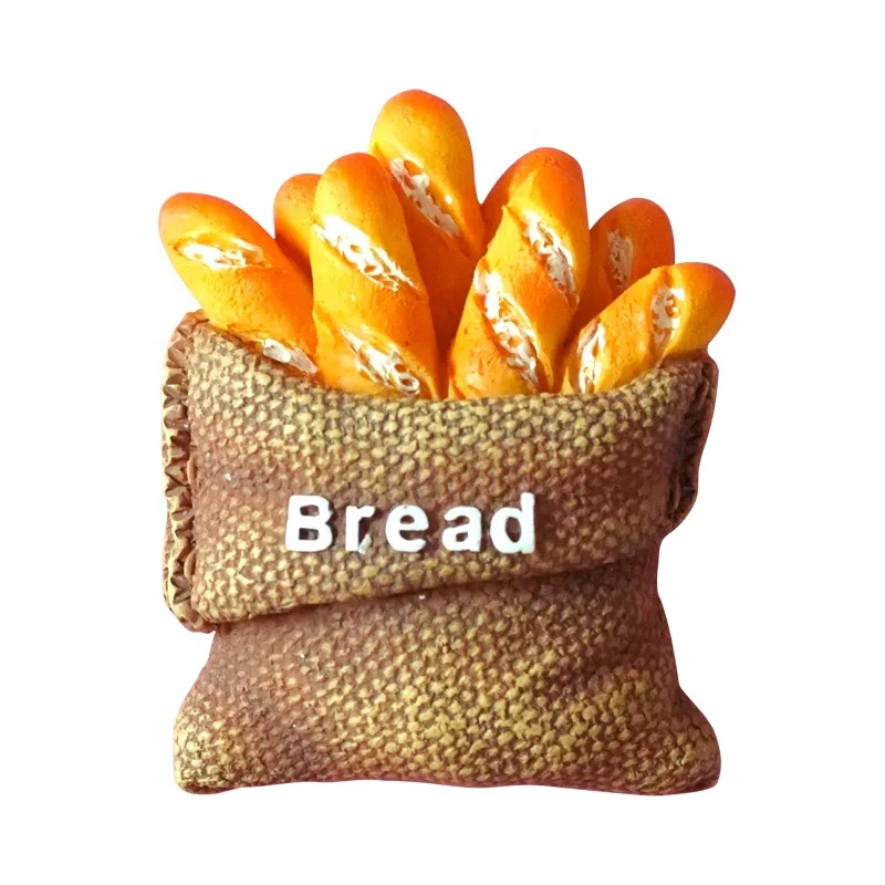 Cute Picnic Food Refrigerator Magnets  Cake Bread Magnets Stickers Fridge Magnets,Simulation Food Home Office Whitebo