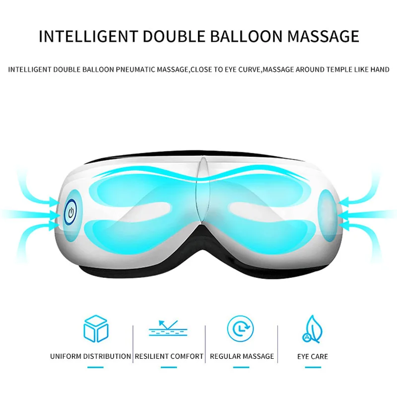 Smart Portable 2022 Electric Rechargeable Wireless Eye Massager Facial Vibration With Warm Care Magnetic Therapy Eye Massager