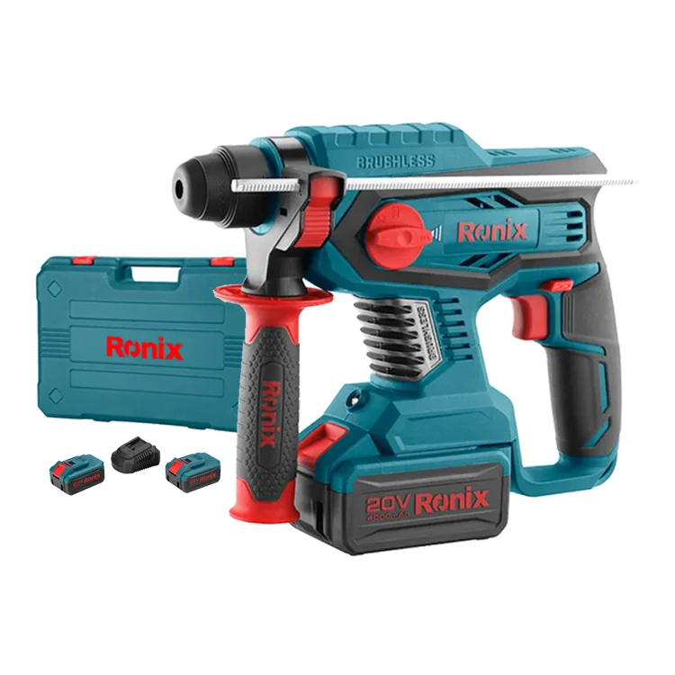 RONIX 8910K 20V комплект бесщеточного роторного молотка 22 мм SDS Plus 2.2J Высокоэффективная мощная аккумуляторная ударная дрель