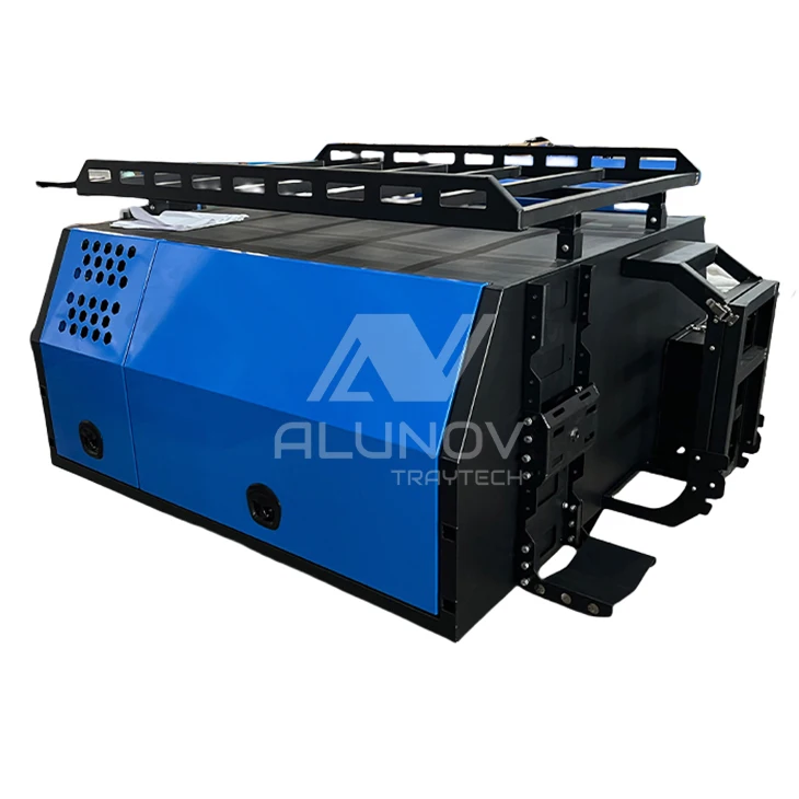Nissan Mitsubishi Pickups 4x4 4WD Dual Single Extend Cab Ute Canopy with Whale Tail Handle Lock Flat Aluminum Alloy Tray