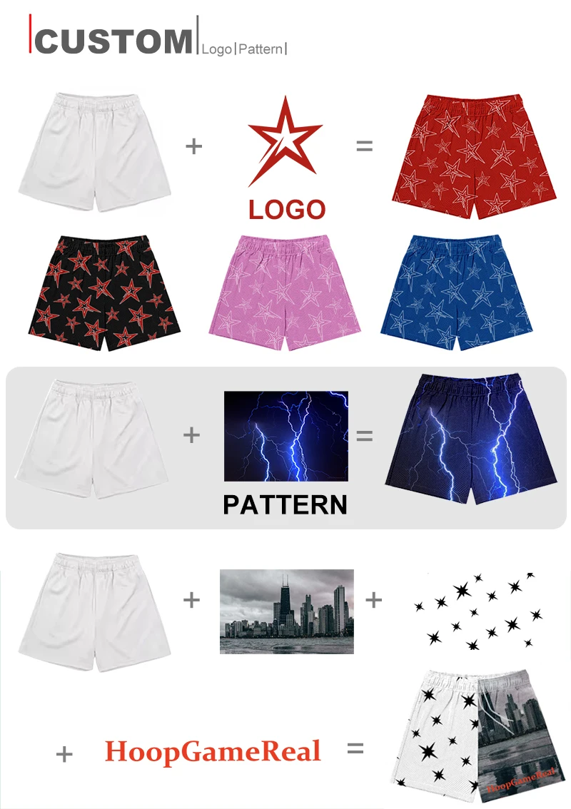 Custom Digital Print Anime Beach Basketball Running Sports Gym Short 5 Inch De Hombre Pour Hommes Mesh Men Shorts