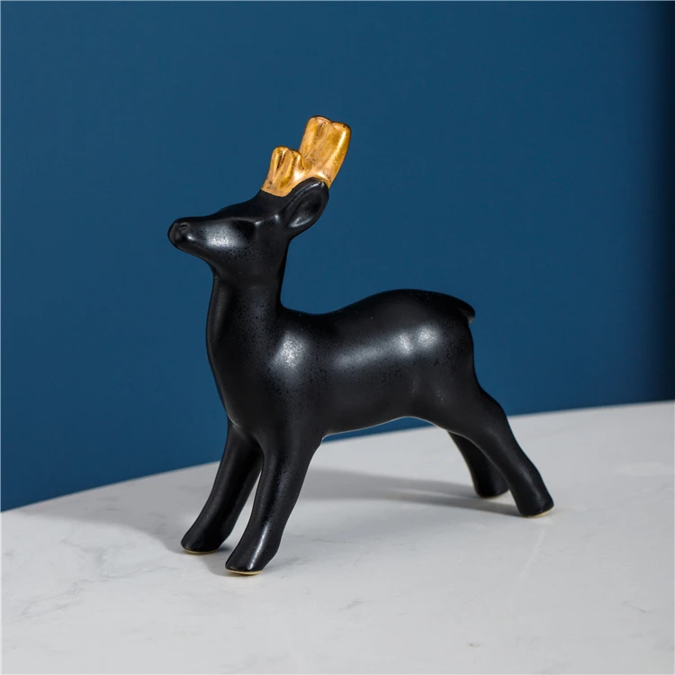 Modern stylish custom logo fox design hotel office ceramic tabletop decorations luxury home decor