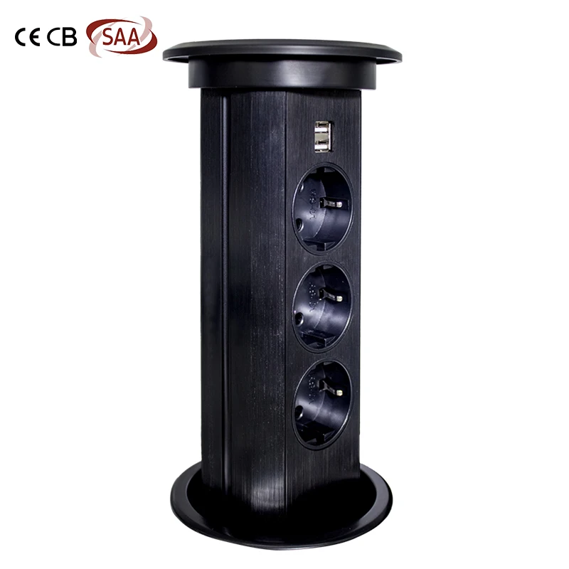 auto retractable power strip pop up plug eu tomada retrtil