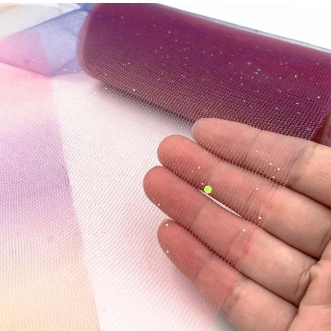 10Yards Rainbow Glitter Tulle Roll for Table Runner Chair Bows Tutu Skirt Wedding Party Gift Ribbon Birthday Doll Decoration DIY