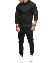 Lunar Blue 2022new Gym Sportswear mens fitness clothing sports wear men tracksuit set track suit for men winter logo sweat suits