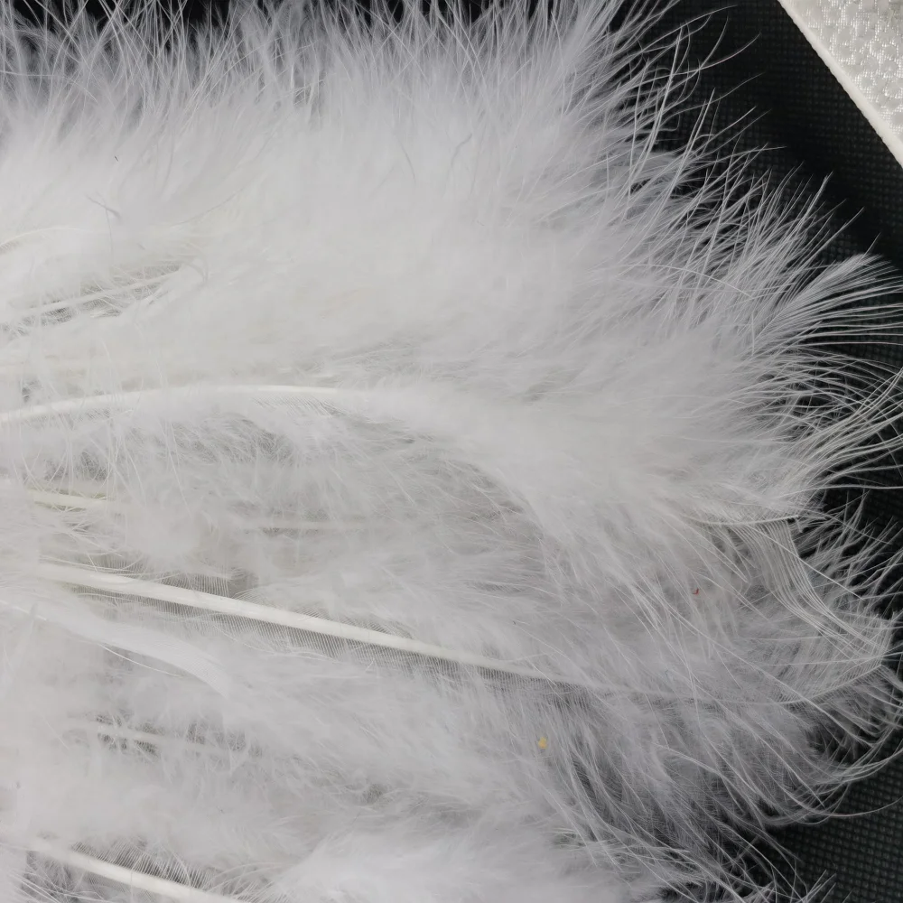 2 yards per pack  width 13 -18 cm good quality  Turkey feather trim natural Turkey Feather Quality Trimming Fringe for Dress
