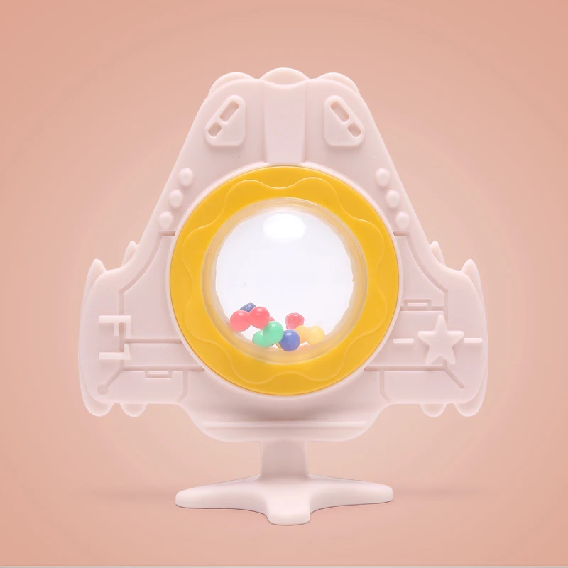 New Airplane Rattle Teether Baby Plastic Toys Food Grade Silicone Baby Teething Toy Rattles Baby Toys For Kids
