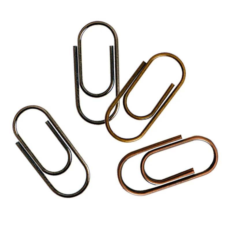 
CNglam 16mm metal plated ancient bronze red ancient bronze black nickel mini small paper clips pack 5000pcs  (1600053659949)