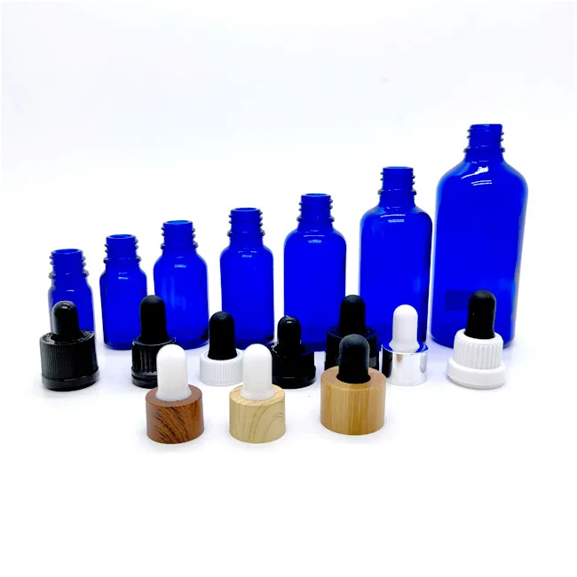 Essential Oils 1/2oz 1oz 2oz 4oz 8oz 16oz 1l 15ml 30ml 60ml 120ml 250ml 500ml Cobalt Blue Boston Round Glass Bottle