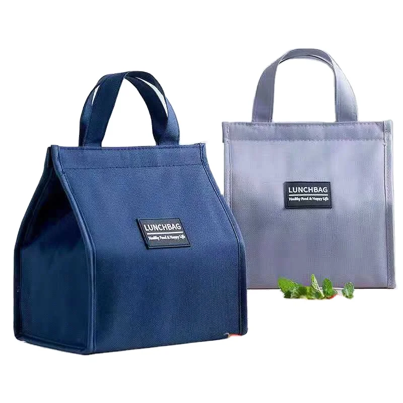 Portable Oxford Lunch Bags Fresh Cooler Pouch For Office Students Convenient Lunch Box Tote Couples Blue Pink Food Container Bag