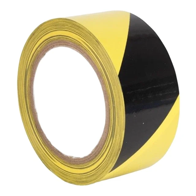 Chinese manufacturer for pvc warning tape black and yellow pvc adhesive floor marking tape