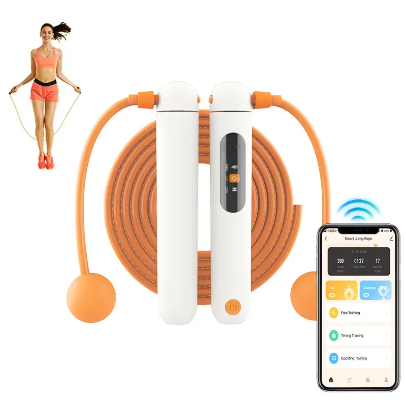 Fitness Equipment Electronic Calorie Counter Digital Smart Skipping Rope Adjustable Cordless Jump Rope