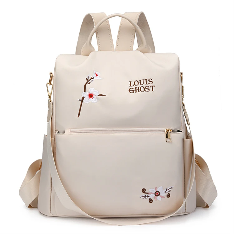 2024 custom smell proof outdoor luxury red fashion backpack with logo embroidery