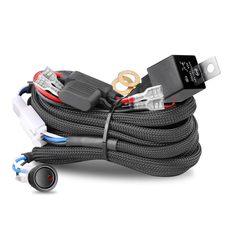 Toggle Switch 9 Volt 16 Volt With Fuse And Relay 60Watt 18AWG Wiring Harness Kit