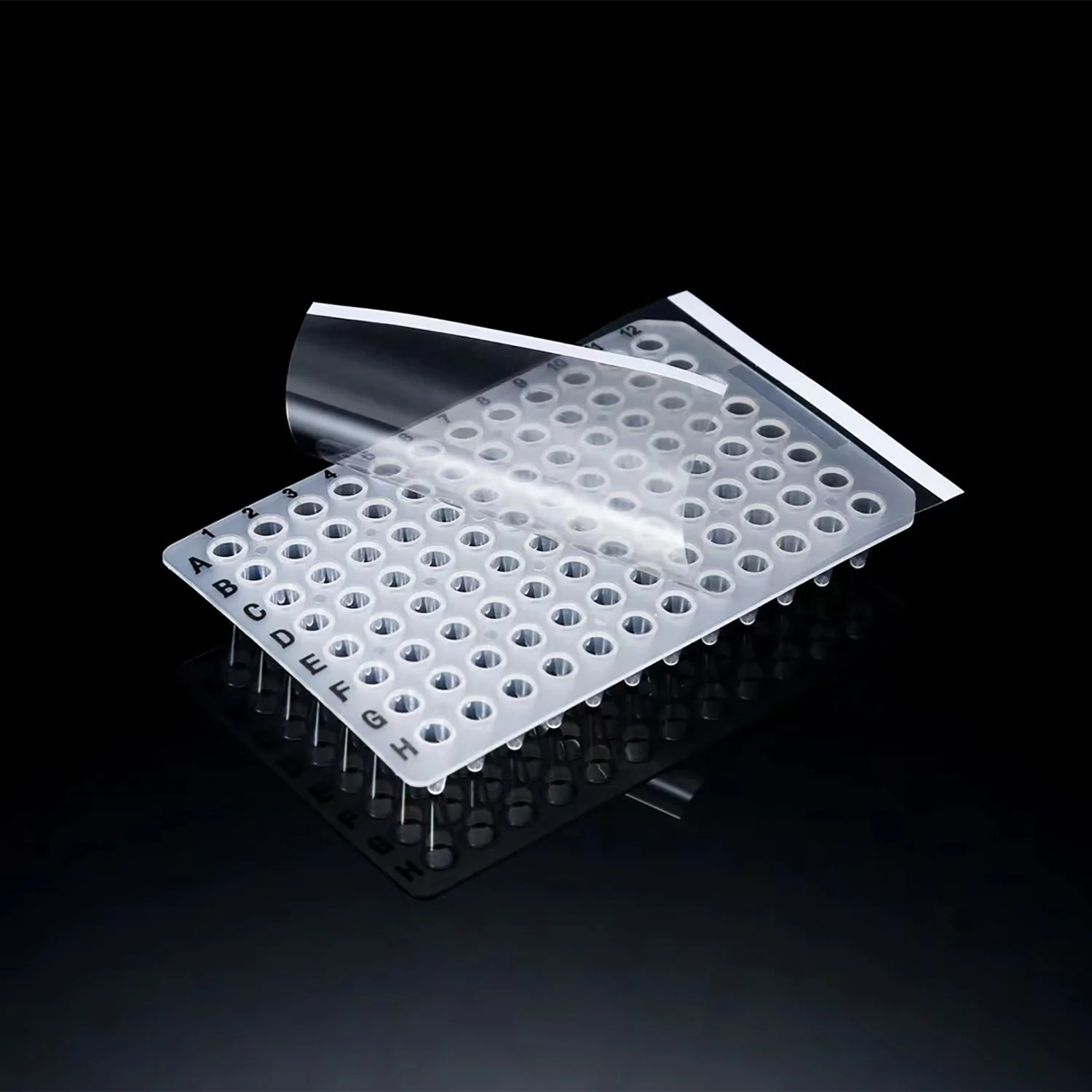 lab consumables No Skirt Transparent pcr test polypropylene 0.2ml 96-Well Pcr Plate